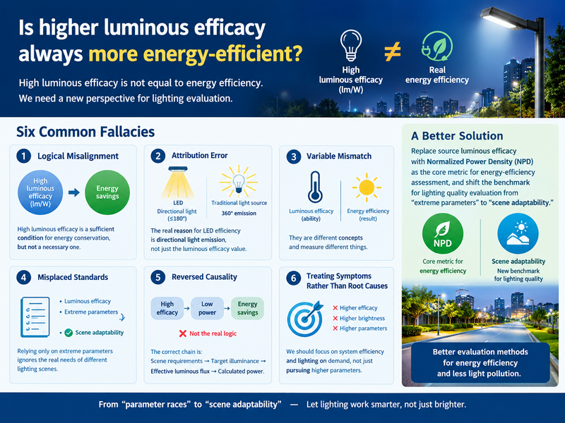 Ist eine höhere Lichtausbeute immer energieeffizienter?