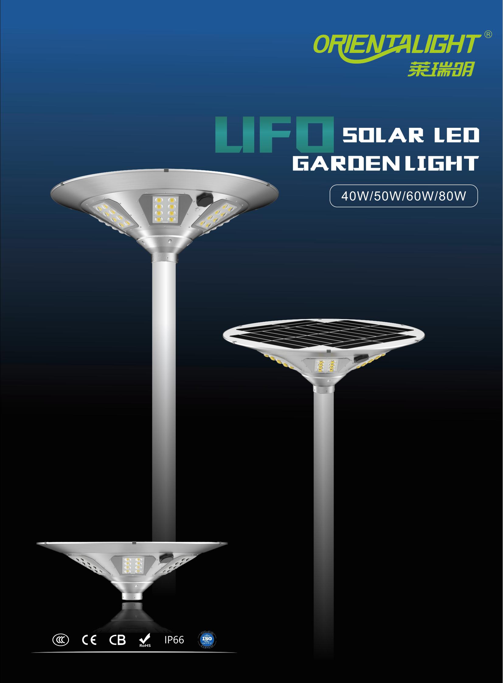  50w post top solar garden light