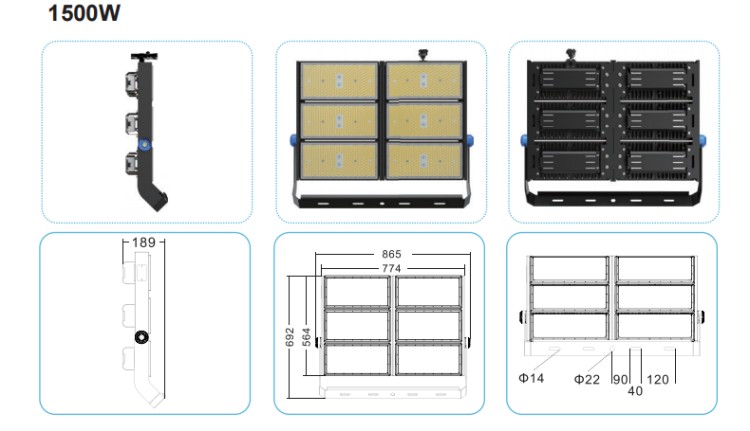 1500w High power led sports light